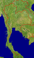 Thailand Satellite + Borders 469x800